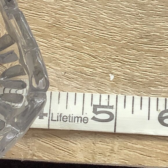 Vtg ECHT BLEIKRISTALL Lead Crystal Heart Shape Bird Etched Candy Dish Germany - Picture 6 of 6